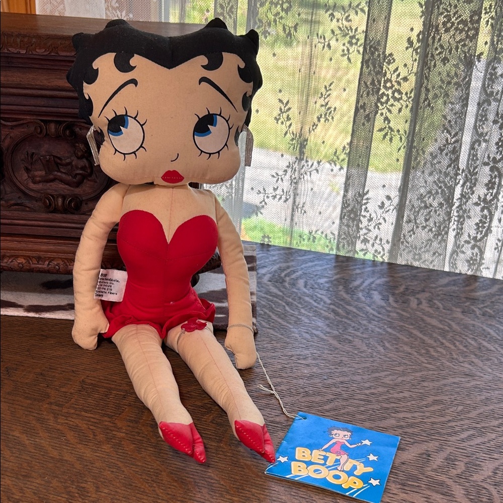Betty Boop Plush Doll in Red Dress